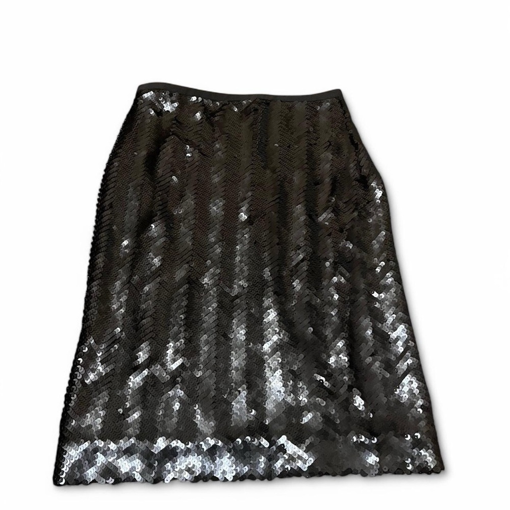 J. Crew Black Sequin Pencil Skirt